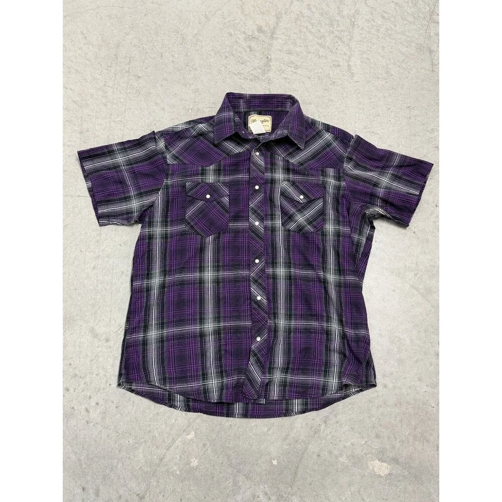 Wrangler Western Wear flannel button up T Shirt Size XL